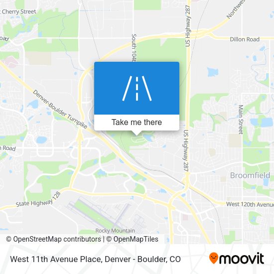 West 11th Avenue Place map