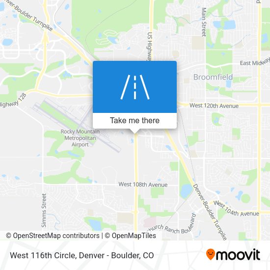 West 116th Circle map
