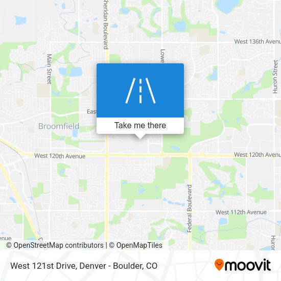 West 121st Drive map