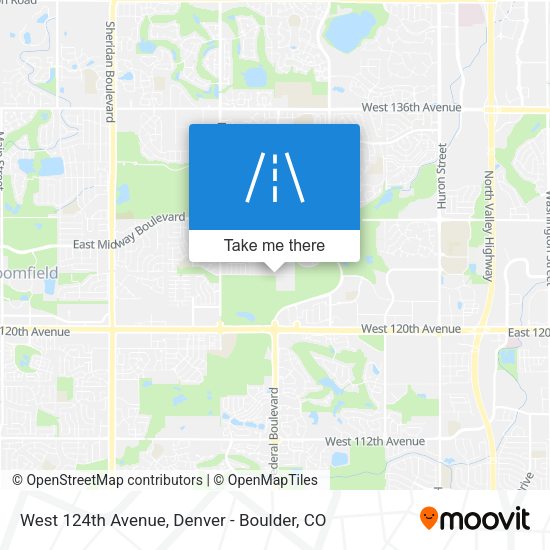 West 124th Avenue map