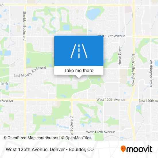 West 125th Avenue map