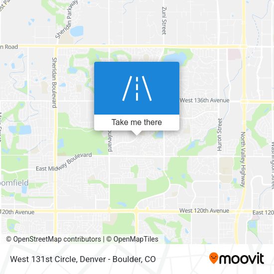 West 131st Circle map