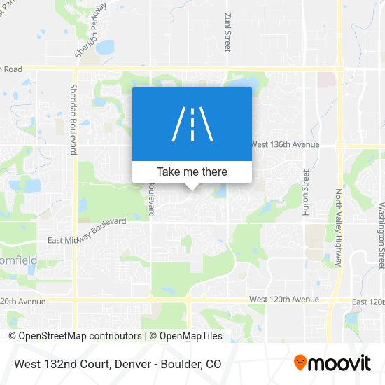 West 132nd Court map