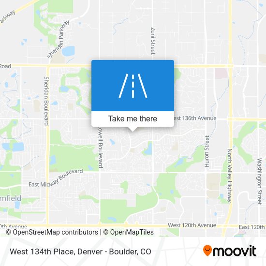 Mapa de West 134th Place