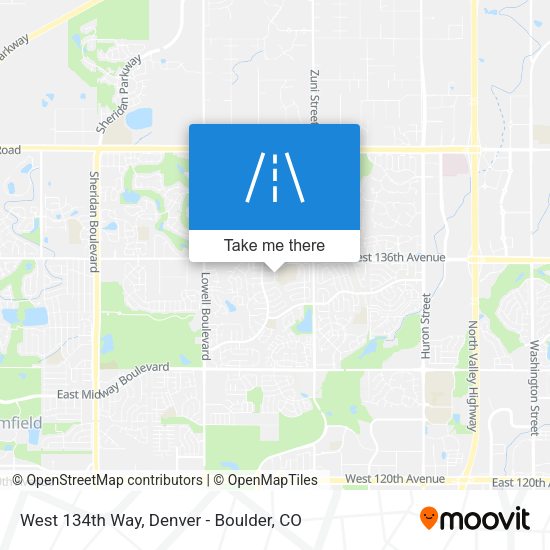 Mapa de West 134th Way