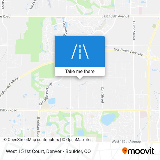 West 151st Court map