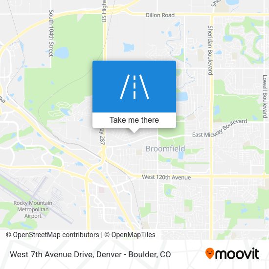 Mapa de West 7th Avenue Drive