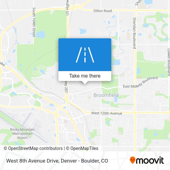 Mapa de West 8th Avenue Drive