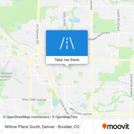 Mapa de Willow Place South