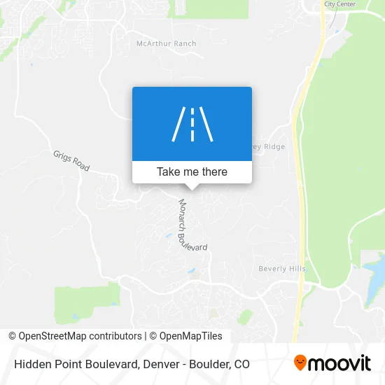 Hidden Point Boulevard map