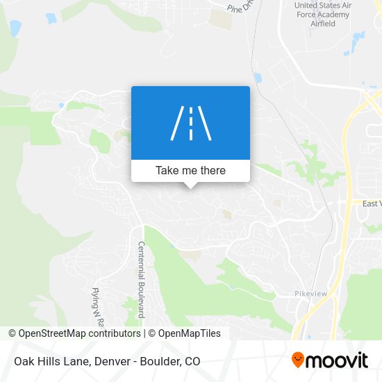 Oak Hills Lane map
