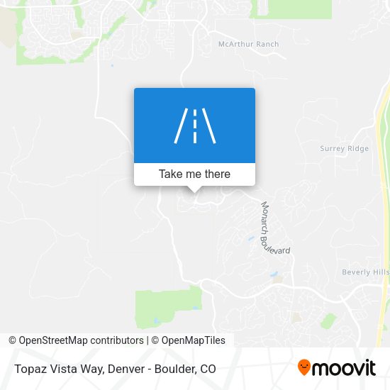 Topaz Vista Way map