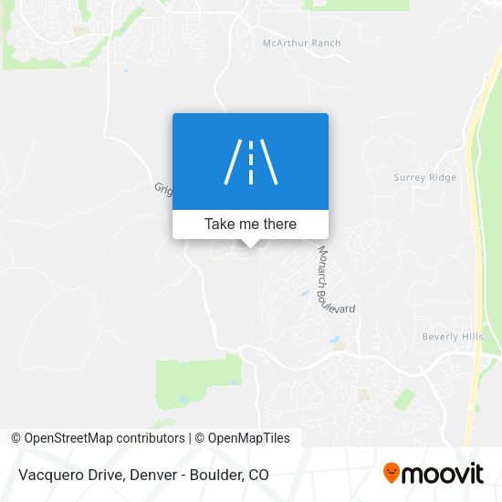 Vacquero Drive map