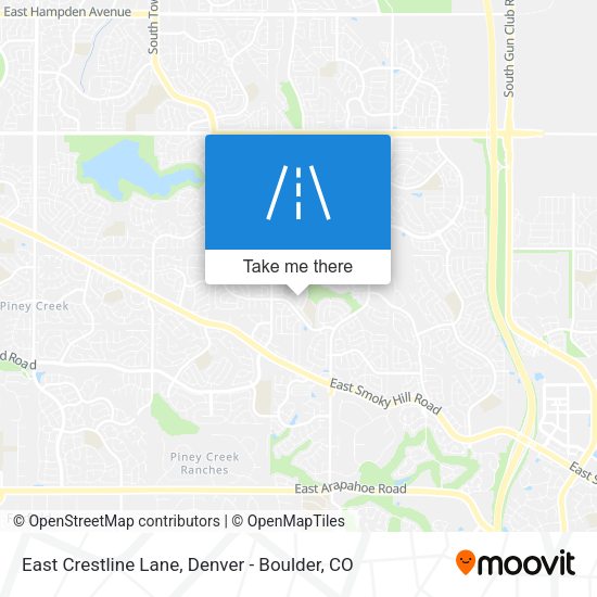 East Crestline Lane map