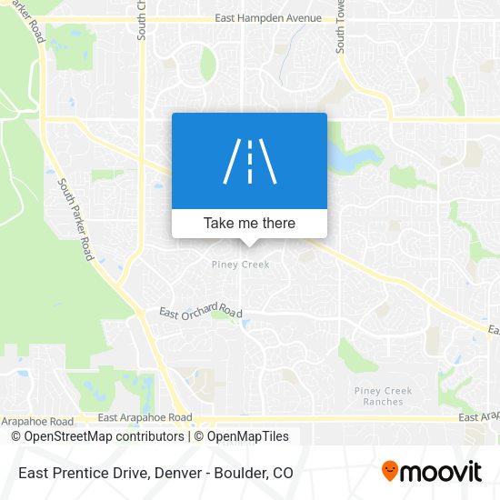 East Prentice Drive map