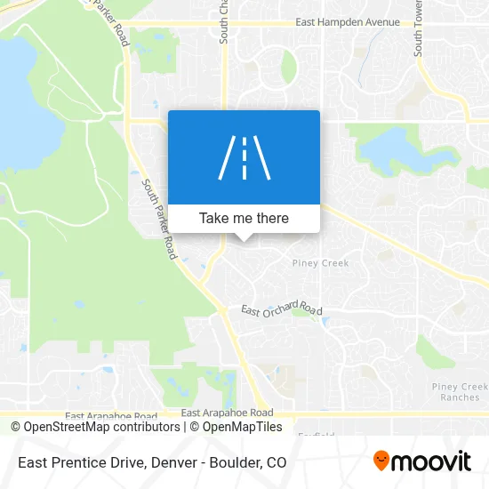 East Prentice Drive map