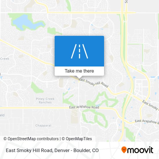 East Smoky Hill Road map