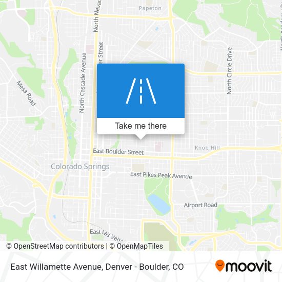 East Willamette Avenue map