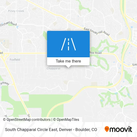 South Chapparal Circle East map