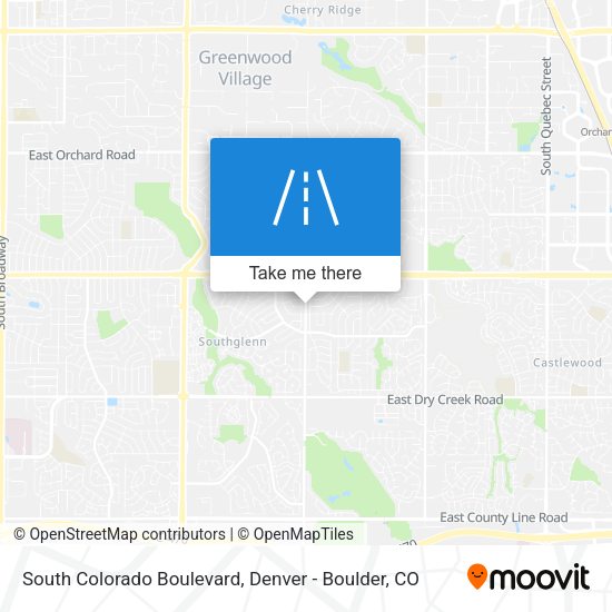 South Colorado Boulevard map