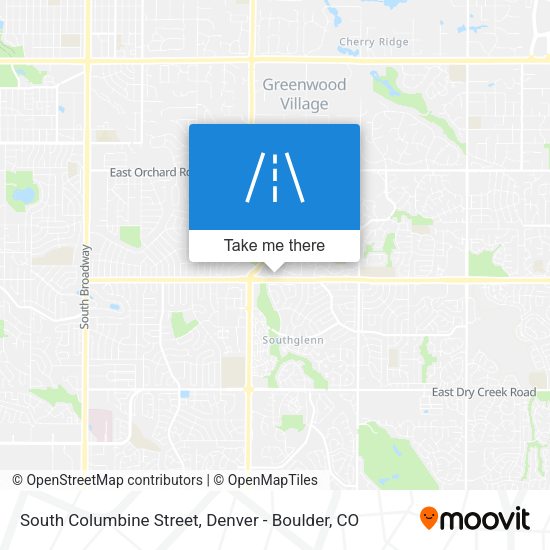South Columbine Street map