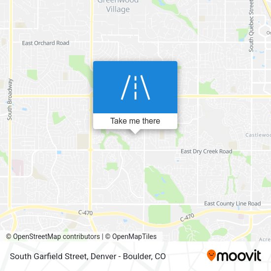 South Garfield Street map