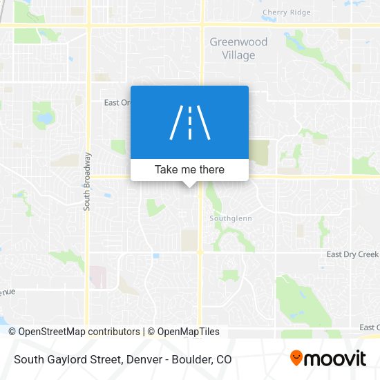 South Gaylord Street map