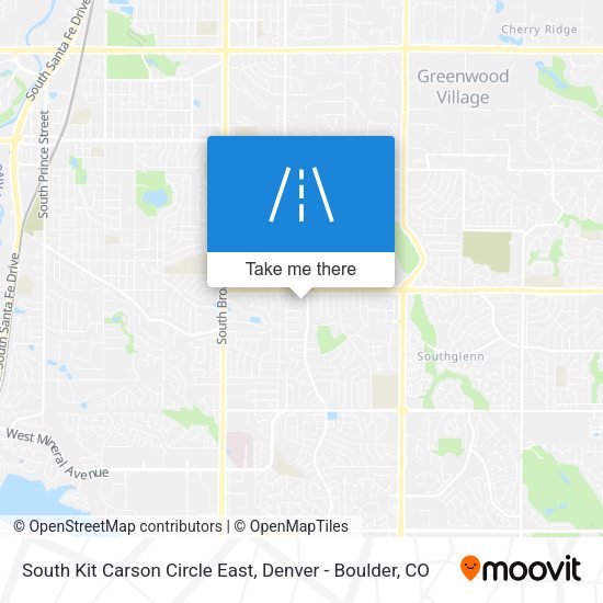 South Kit Carson Circle East map