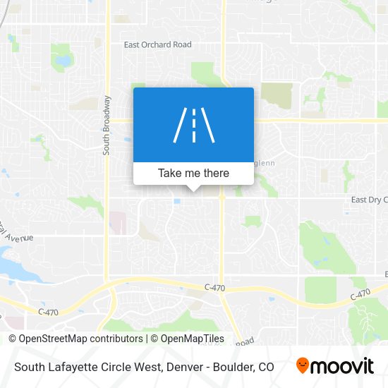 South Lafayette Circle West map