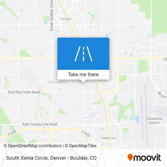 South Xenia Circle map