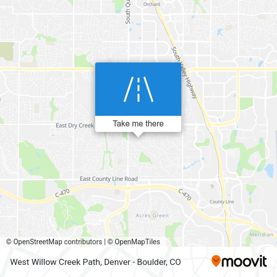 West Willow Creek Path map