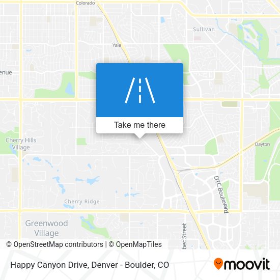 Happy Canyon Drive map