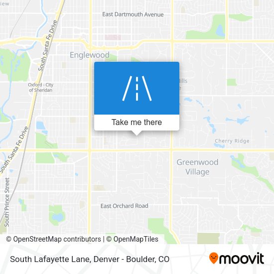 South Lafayette Lane map
