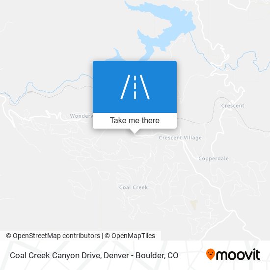 Coal Creek Canyon Drive map