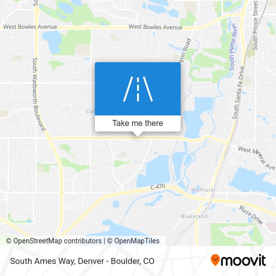 South Ames Way map