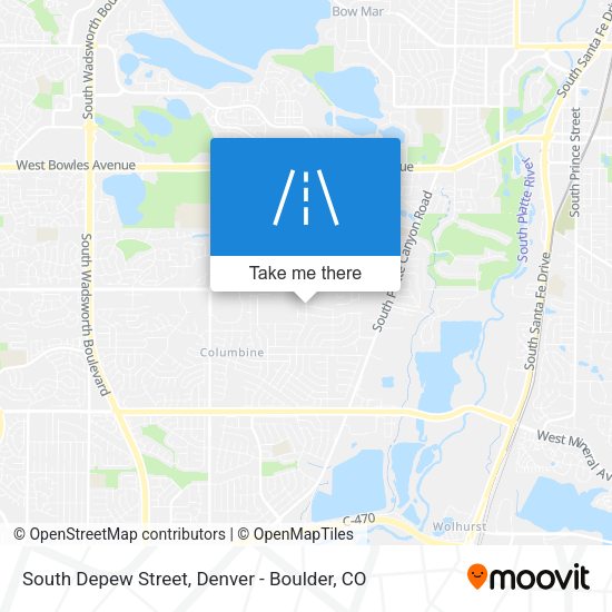 South Depew Street map