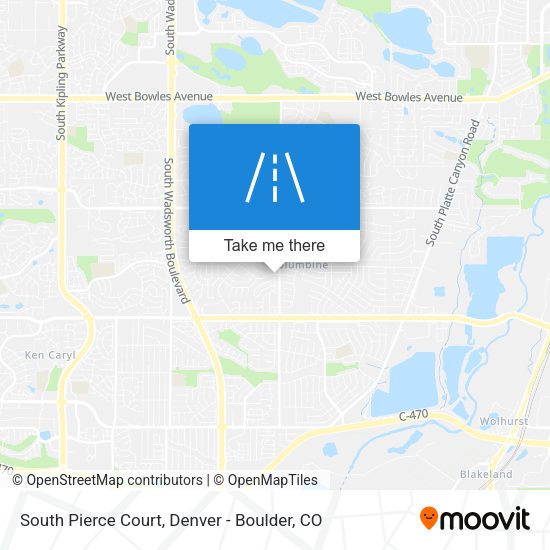 South Pierce Court map