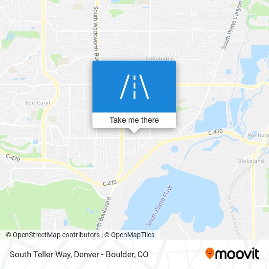 South Teller Way map
