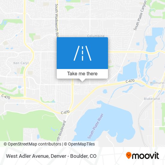West Adler Avenue map