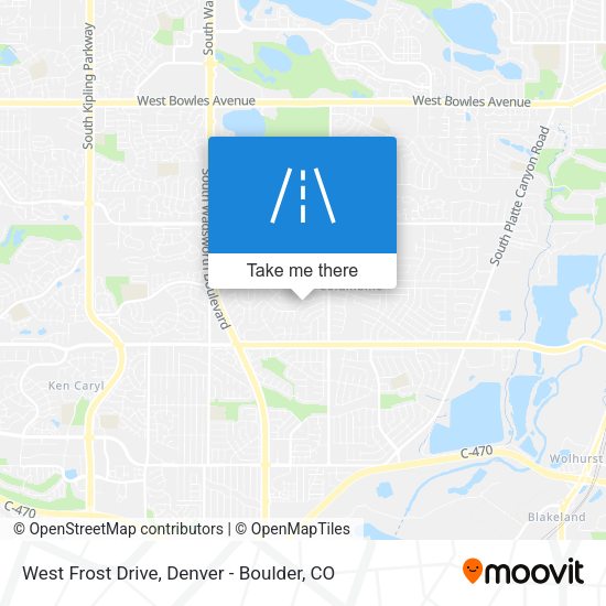 West Frost Drive map