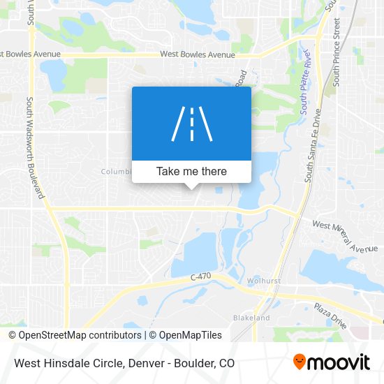 West Hinsdale Circle map