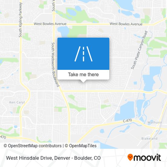 West Hinsdale Drive map