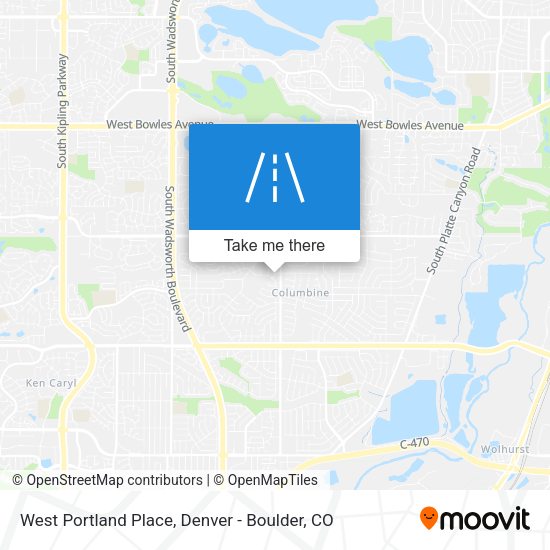 Mapa de West Portland Place