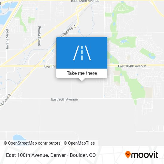 East 100th Avenue map