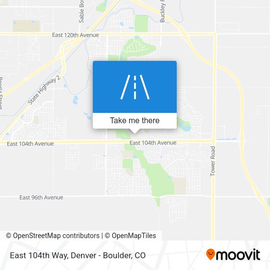 East 104th Way map