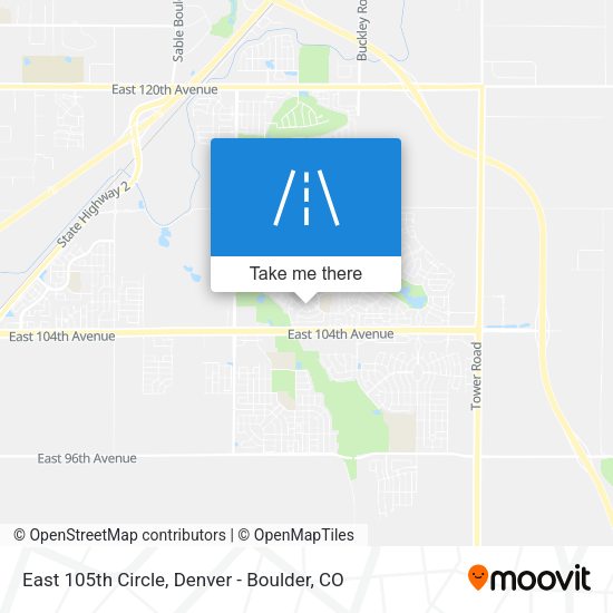 East 105th Circle map