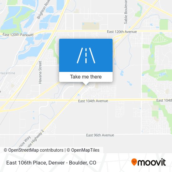 East 106th Place map