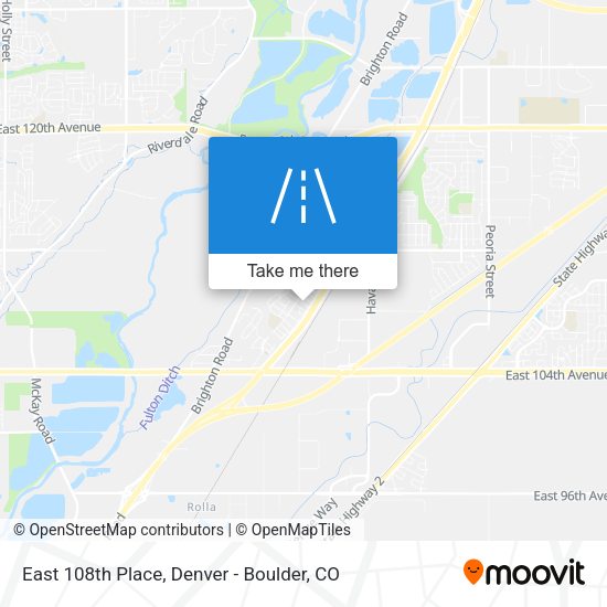 East 108th Place map