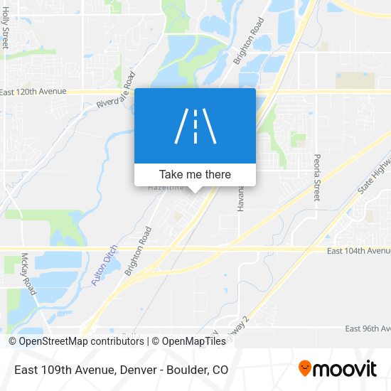 East 109th Avenue map