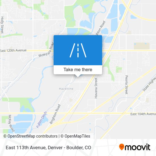 East 113th Avenue map